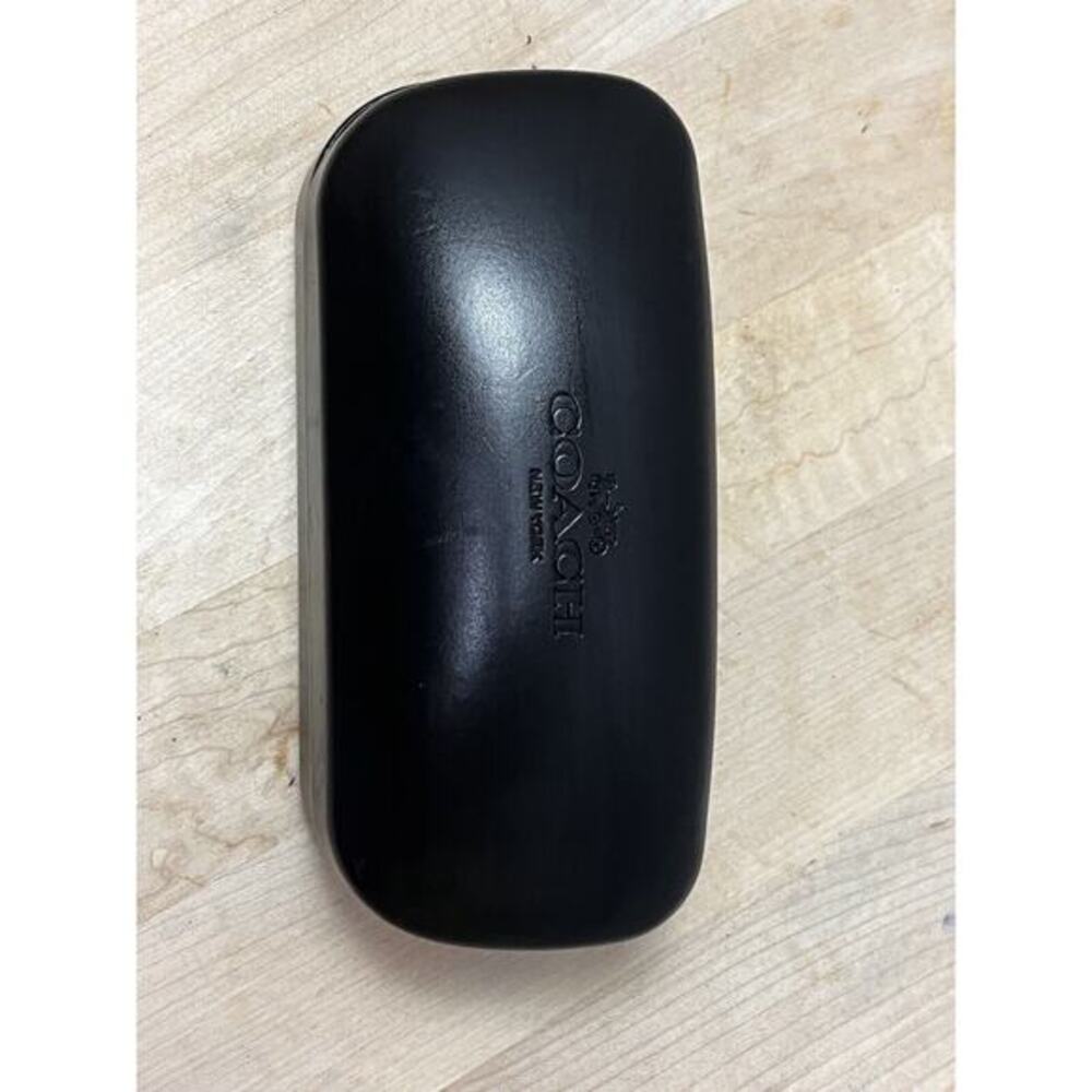 Coach Black Hard‎ Clamshell Eye Glass Case New York